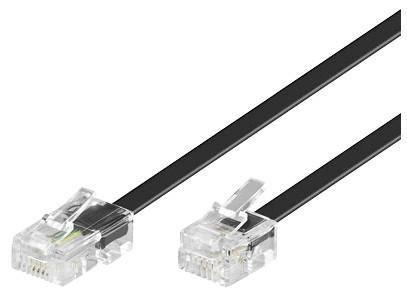 MicroConnect RJ11-RJ45 1M M/M crna