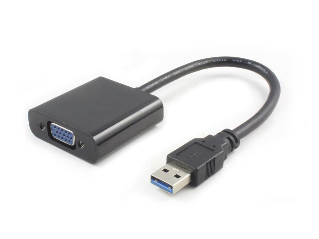MicroConnect Kabel USB 3.0-VGA M/F Črn