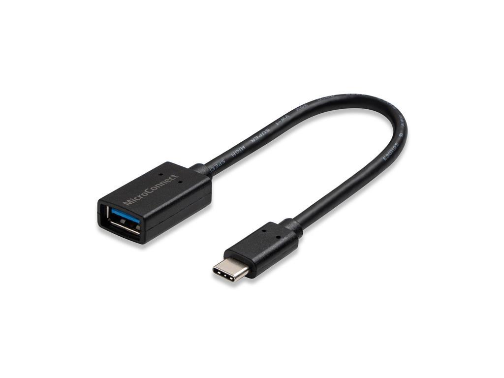 MicroConnect Adapter USB-C do USB-A, 0.2m