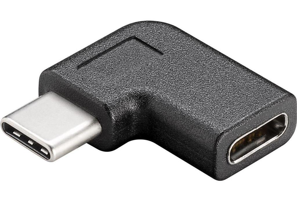 MicroConnect Adapter kotni USB-C - USB-C 90° M-F