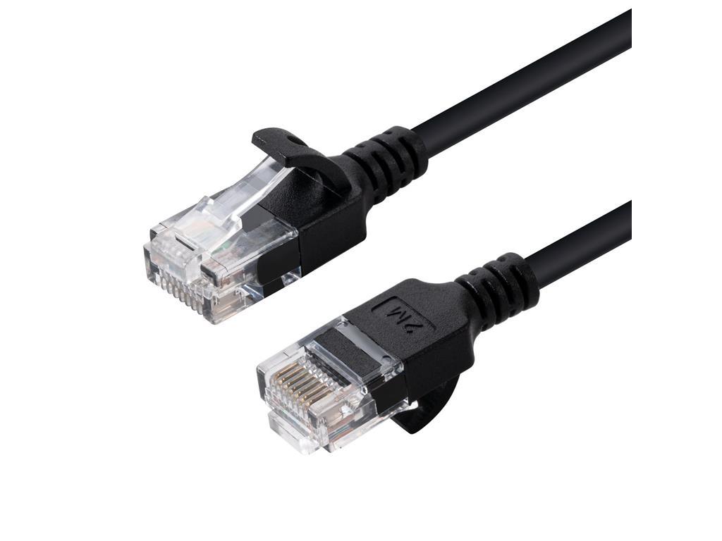 MicroConnect U/UTP CAT6 1M crni Slim