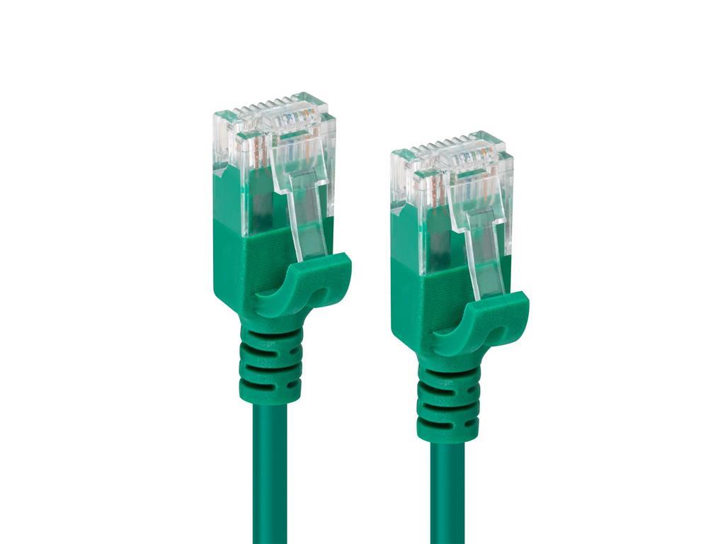 MicroConnect Kabel U/UTP CAT6A tanek 3M Zelen