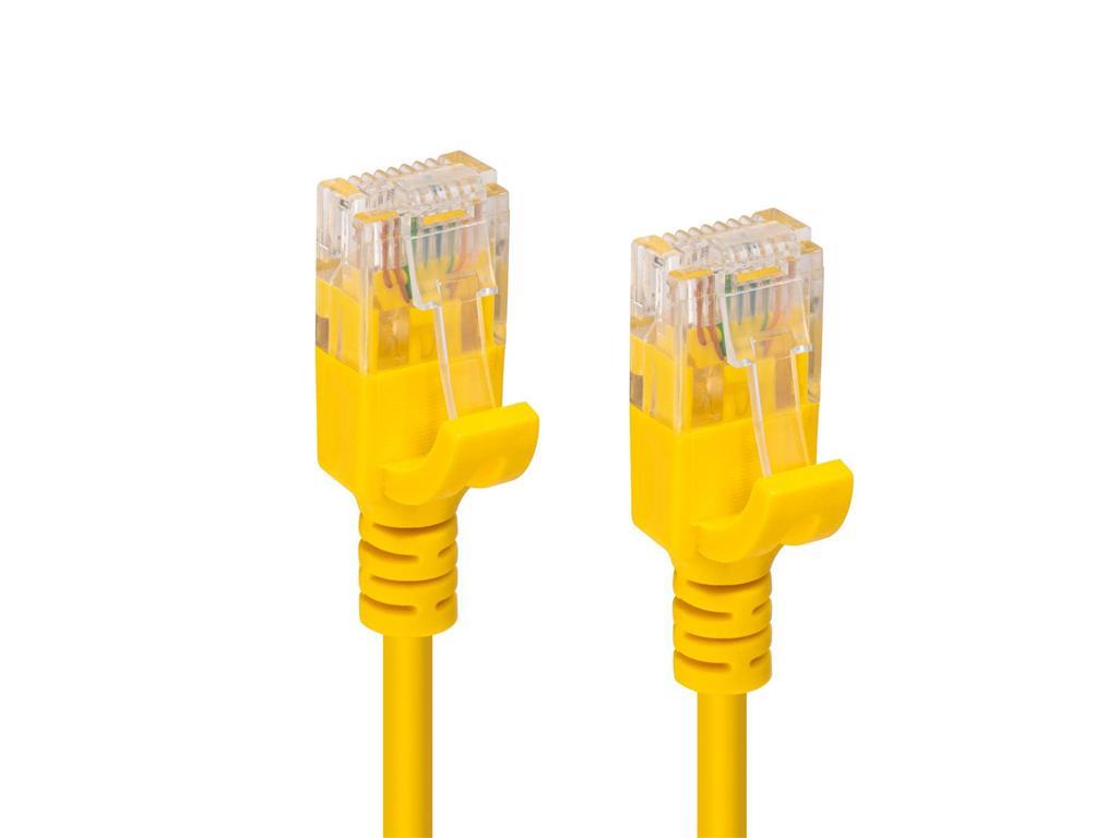 MicroConnect U/UTP CAT6A Slim 2M žuti