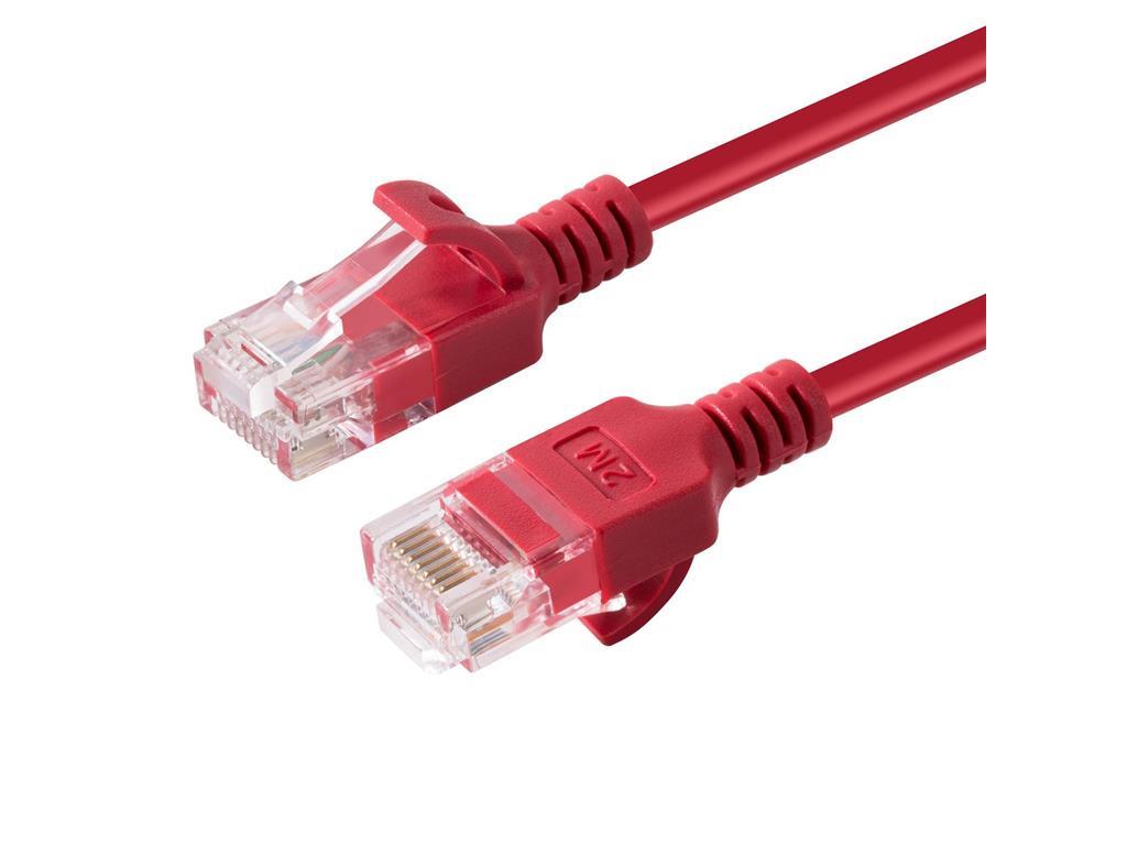 MicroConnect Kabel U/UTP CAT6A tanek 5M Rdeč