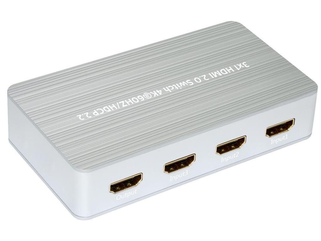 MicroConnect HDMI 2.0 Switch 3 - 1 way