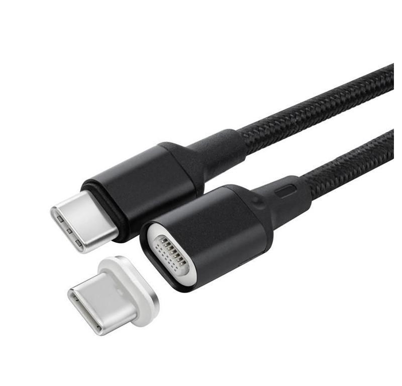 MicroConnect USB-C magnetni kabel, 1m, crni