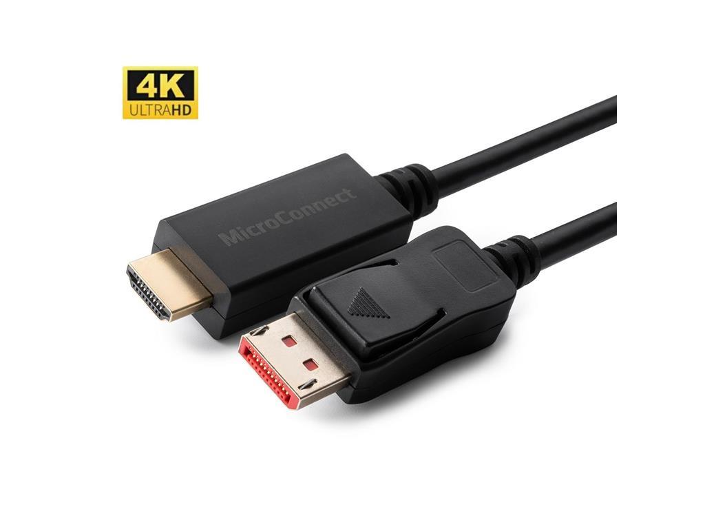 MicroConnect 4K Displayport 1.4 na HDMI 2.0 kabel