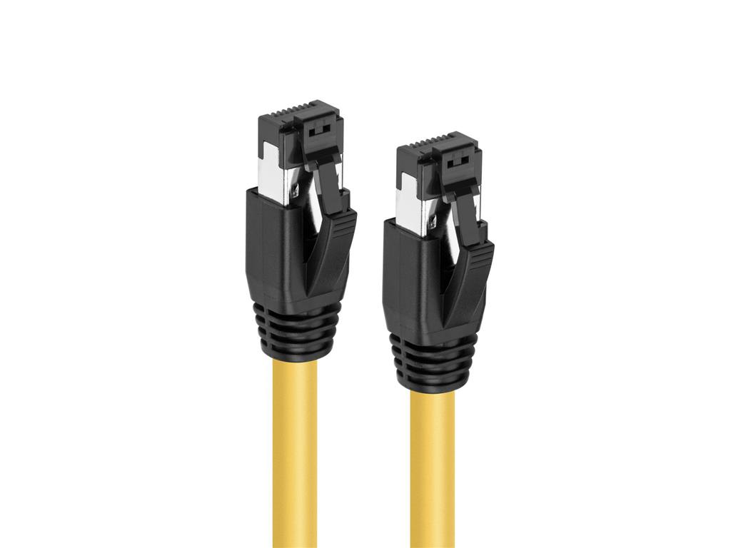 MicroConnect CAT8.1 S/FTP 7,5m žuti LSZH oklopljeni