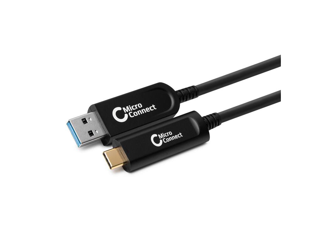 MicroConnect Kabel optični USB C-A 3.2, 10m, črn