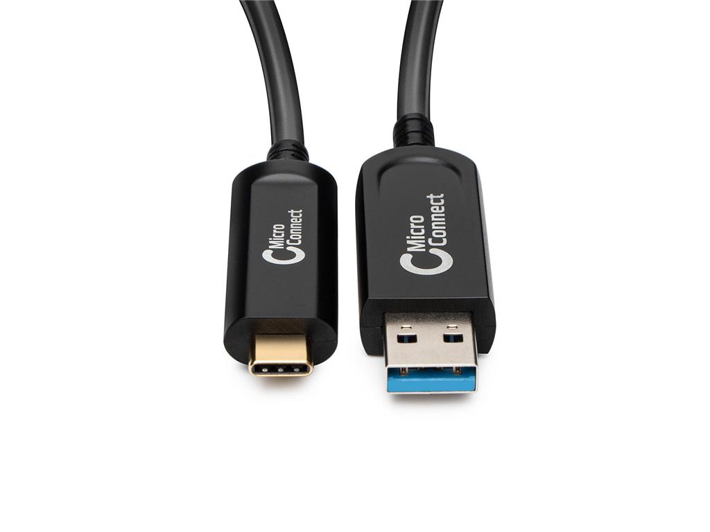 MicroConnect Kabel optični USB C-A 3.2, 15m, črn