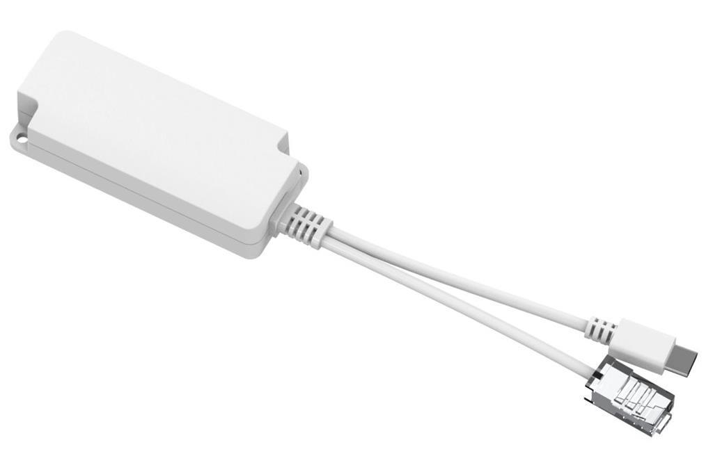 MicroConnect 10/100 Mbps POE razdelilnik USB-C - RJ45