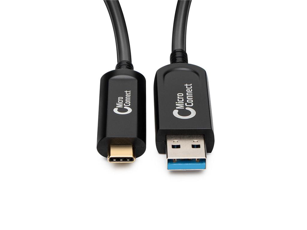 MicroConnect Kabel optični USB C-A 3.2, 5m, črn