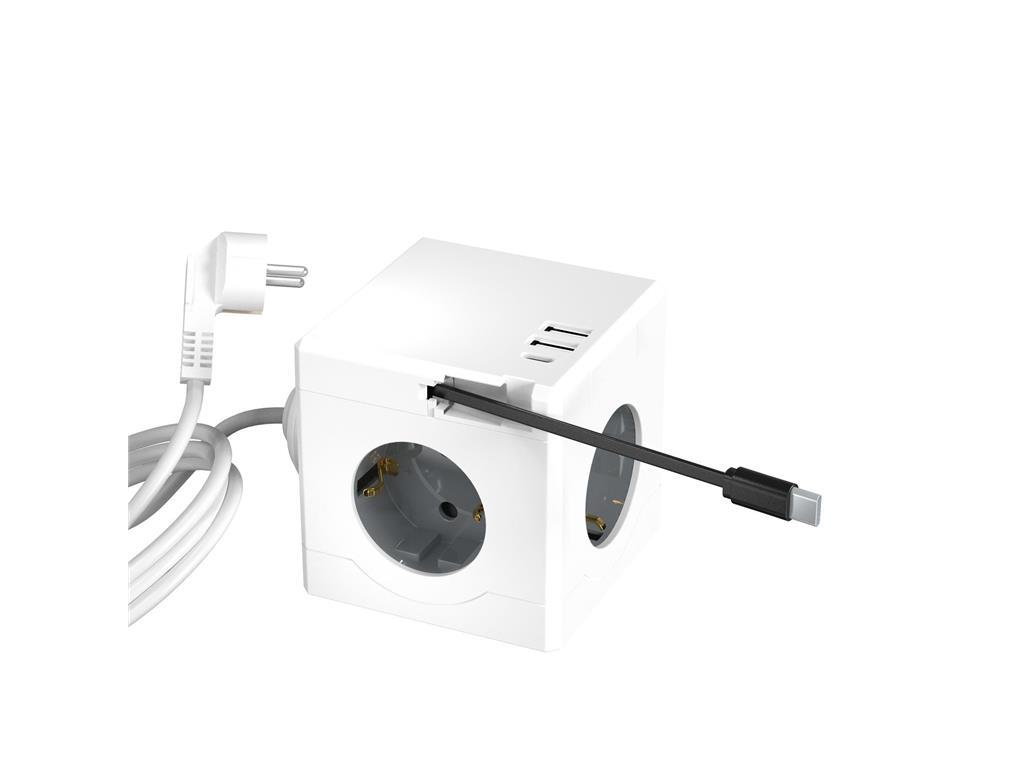 MicroConnect Razdelilnik Power Cube, 3 vtičnice