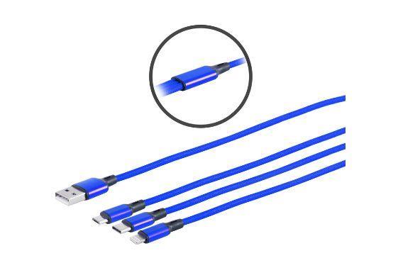 MicroConnect Kabel razdelilnik, 1,2 meter Moder