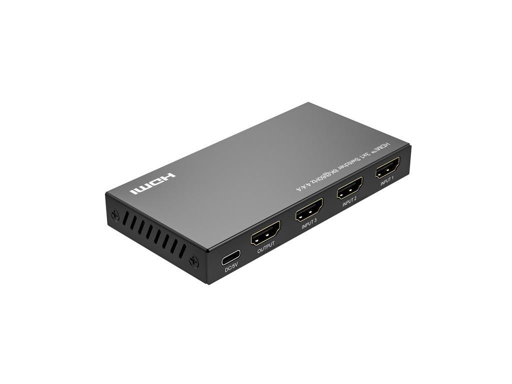 MicroConnect 8K@60Hz HDMI Switch 3x1, HDCP 2.3