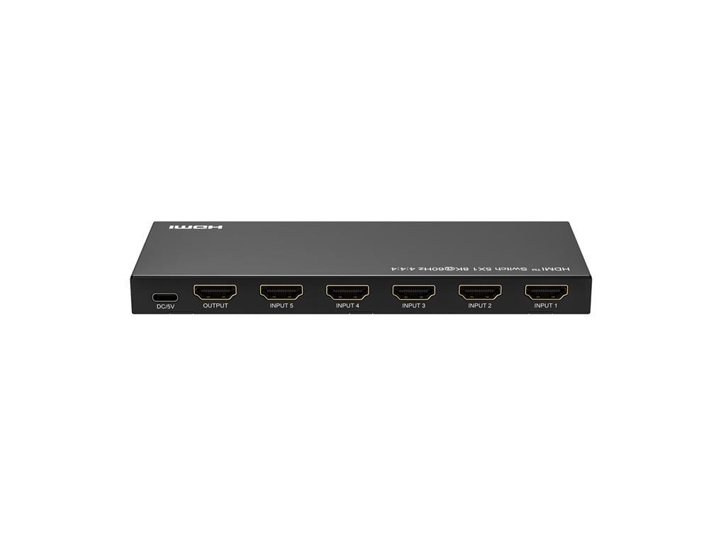 MicroConnect 8K@60Hz HDMI Switch 5x1, HDCP 2.3