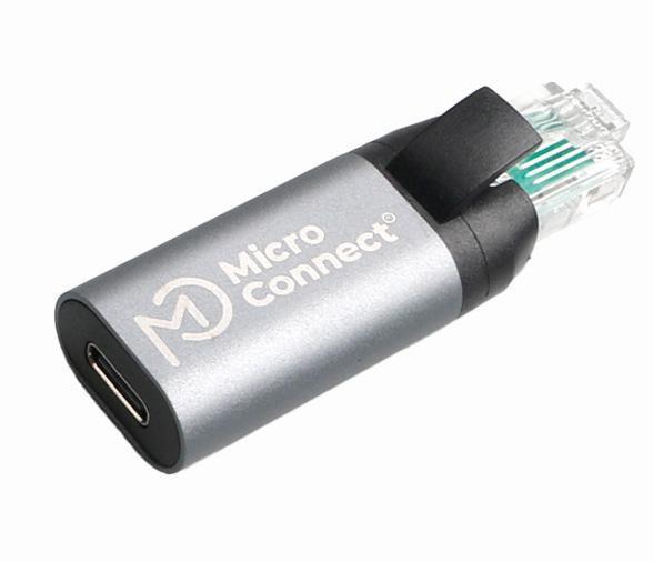 MicroConnect Adapter RJ45 - USB-C M-F