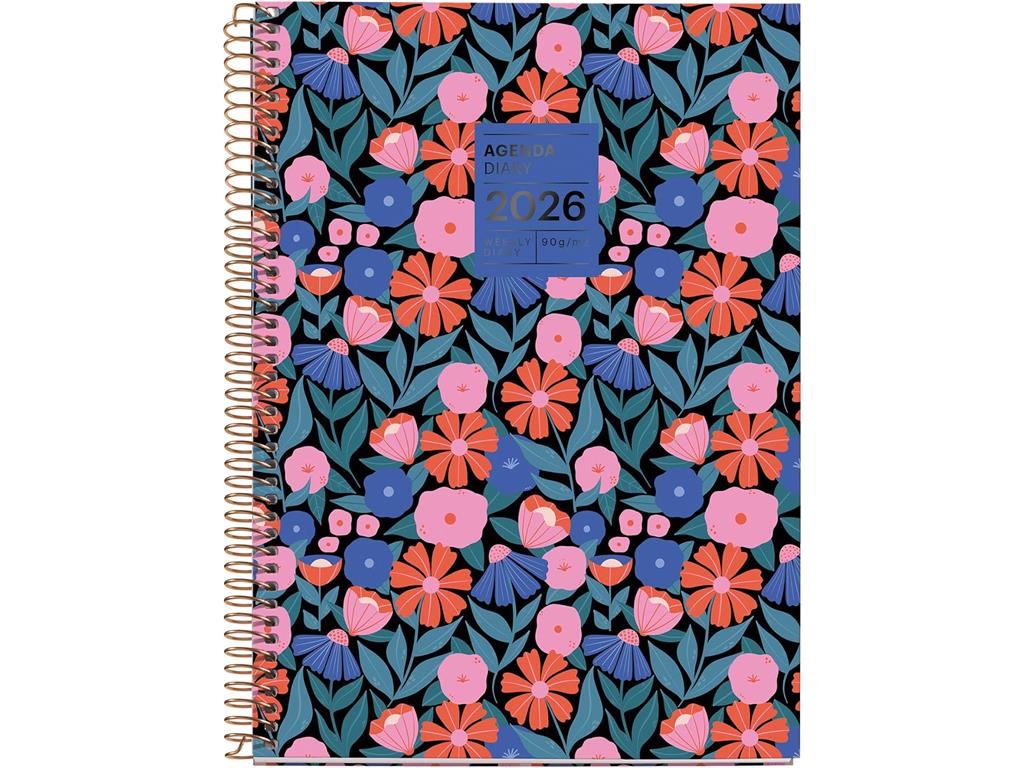 MiquelRius Rokovnik 18-mesečni PLUS DARK FLORA