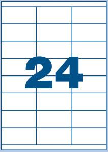 Multi3 Bele nalepke 70 x 35, 24/stran