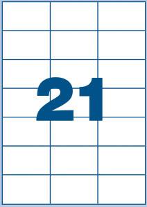 Multi3 Bele nalepke 70 x 42,4, 21/stran