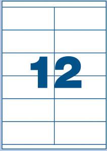 Multi3 Bele nalepke 105 x 48, 12/stran