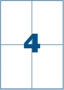 Multi3 Bele nalepke 105 x 148 mm, 4/stran