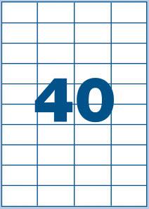 Multi3 Bele nalepke 52,5 x 29,7, 40/stran