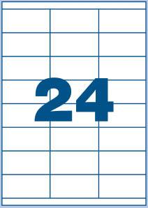 Multi3 Bele nalepke 70 x 36, 24/stran