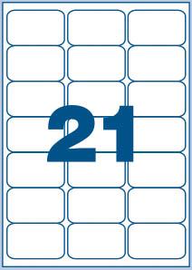 Multi3 Bele nalepke 63,5 x 38,1, 21/stran