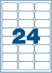 Multi3 Bele nalepke 64 x 33,9, 24/stran