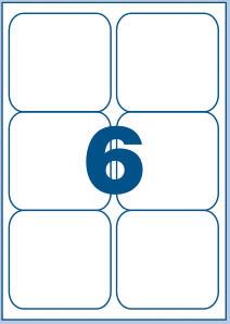 Multi3 Bele nalepke 99,1 x 93,1, 6/stran
