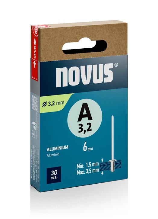 Novus Zakovice tip A 3,2 X 6 mm, aluminij