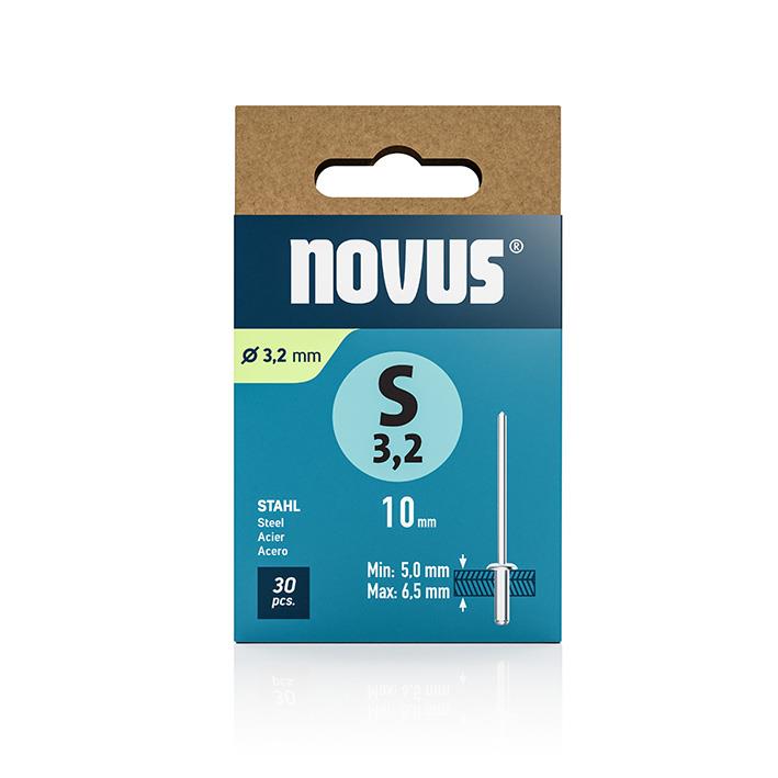 Novus Zakovice tip S 3,2 x 10 mm, jeklo