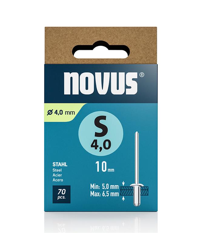 Novus Zakovice tip S 4 x 10 mm, jeklo