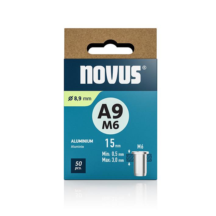 Novus Zakovične matice tip A9 M6 x 15 mm