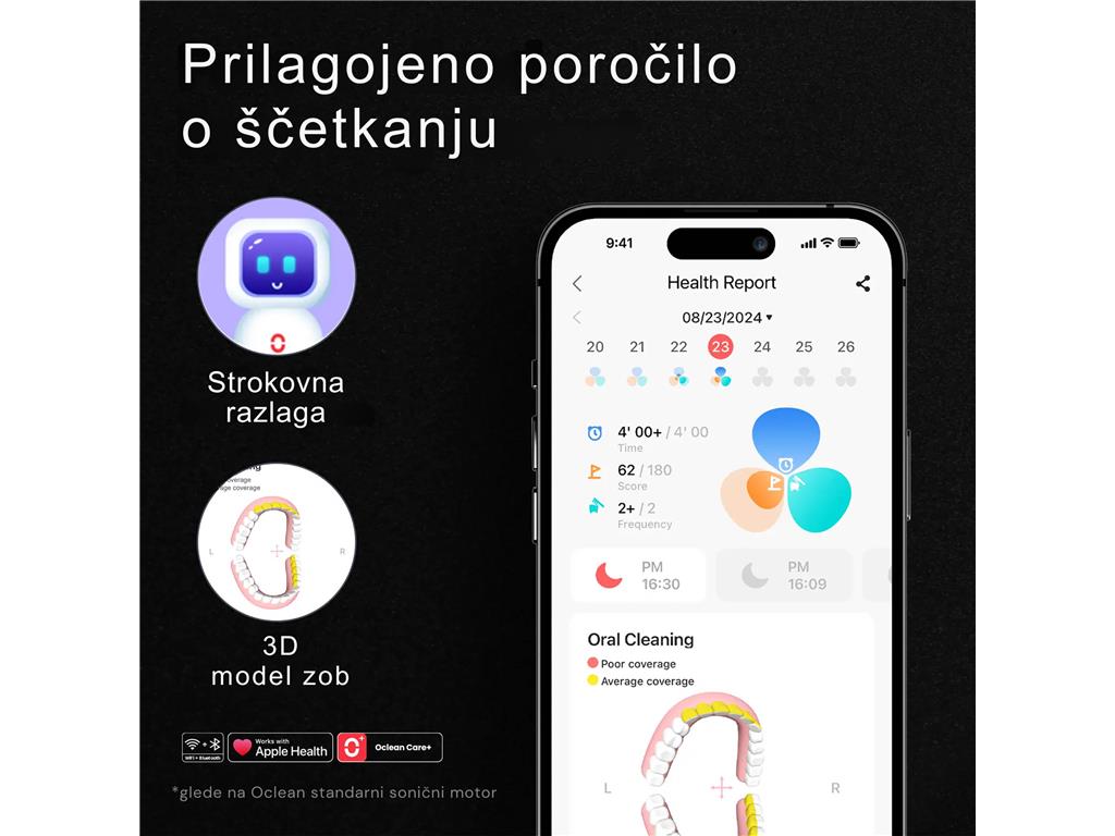 Oclean Električna zobna ščetka X Ultra 20 Set