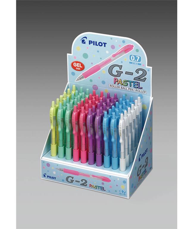 Pilot Gel roler G-2 0,7 pastel sort. 60 kos