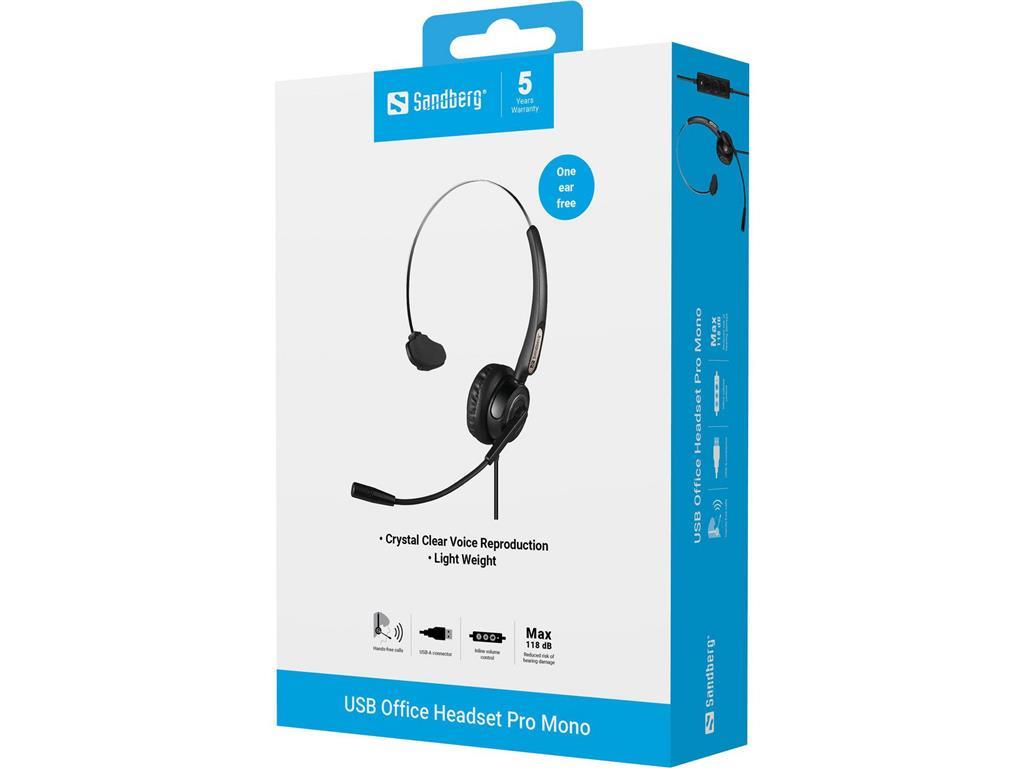 Sandberg USB slušalke Pro Mono