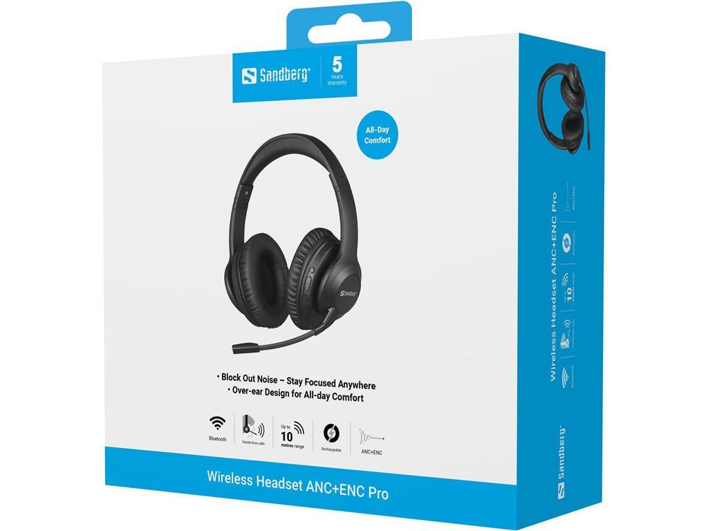 Sandberg Sandberg Wireless Headset ANC+ENC Pro