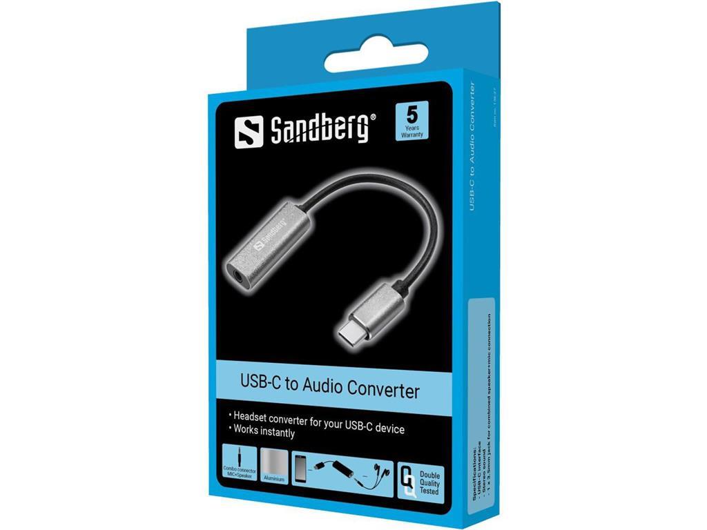 Sandberg Avdio adapter USB-C - slušalke