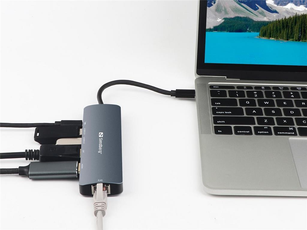 Sandberg USB-C hub razdelilnik 8K, 6-v-1
