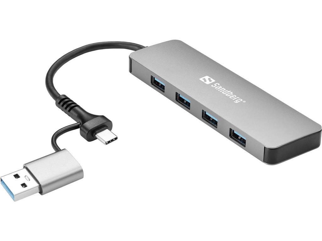 Sandberg USB-C/A na 4xUSB 3.0 razdelilec