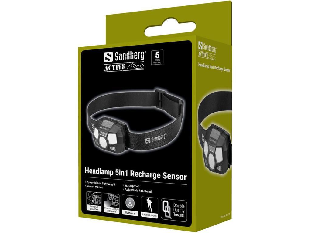 Sandberg Headlamp 5in1 Recharge Sensor