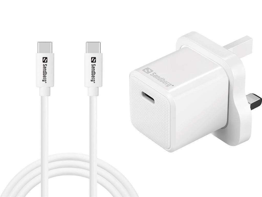 Sandberg USB-C 20W polnilec UK+USB-C>C