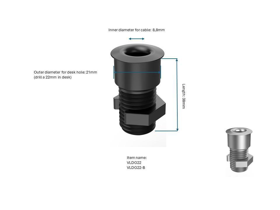 Vivolink Skoznik za namestitev kabla, 35 mm